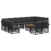 vidaXL Ensemble de canap&eacute;s d'ext&eacute;rieur 13 pcs Noir et Gris fonc&eacute;