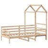 vidaXL Lit de jour avec toit sans matelas 90x190 cm bois massif
