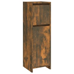 vidaXL Armoire de bain Ch&ecirc;ne fum&eacute; 30x30x95 cm Bois d'ing&eacute;nierie