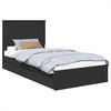vidaXL Lit de Rangement Noir 100 x 200 cm Bois d'ing&eacute;nierie