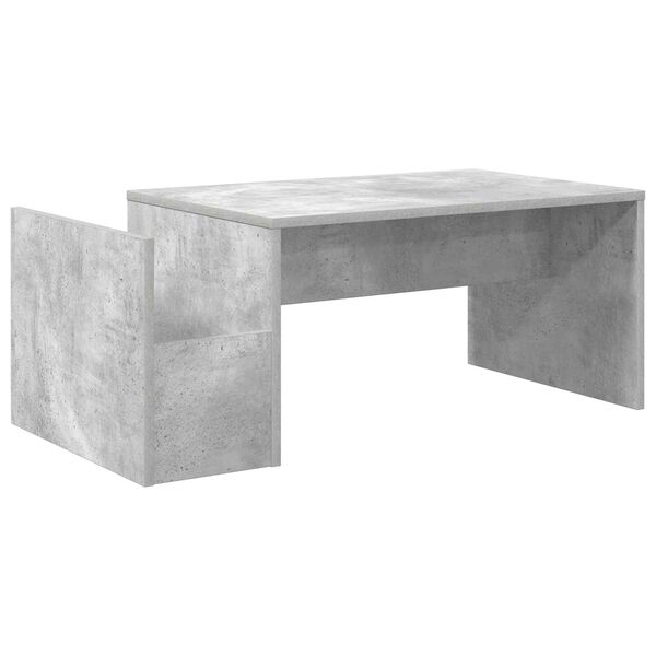 vidaXL Table basse Gris b&eacute;ton 90 x 45 x 35 cm Bois d'ing&eacute;nierie