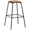 vidaXL Mobilier de bar 3 pcs Acier Noir et marron
