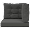 vidaXL Coussin de canap&eacute; d'ext&eacute;rieur 3 pcs Anthracite Polyester
