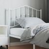 vidaXL Tête de lit métal blanc 90 cm