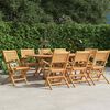 vidaXL Chaises de jardin pliantes lot de 8 55x62x90cm bois massif teck