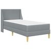 vidaXL Cadre de lit avec matelas Gris clair 90 x 200 cm Polyester