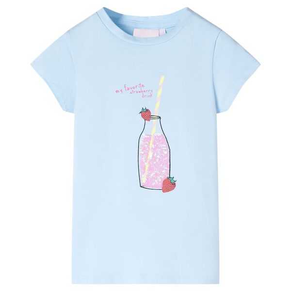 T-shirt pour enfants bleu doux 92