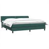 vidaXL Sommier &agrave; lattes de lit et matelas vert fonc&eacute; 200x210cm velours