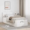 VidaXL Lit ottoman avec matelas blanc 90x200 cm similicuir