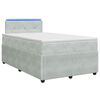 vidaXL Lit boxspring avec matelas Gris clair 120 x 200 cm Velours