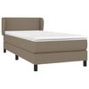 vidaXL Sommier &agrave; lattes de lit avec matelas Taupe 100x200 cm Tissu