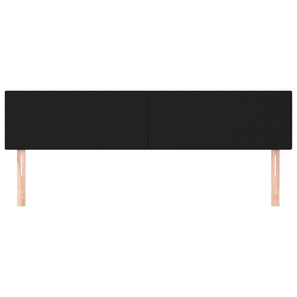 vidaXL Têtes de lit 2 pcs Noir 90x5x78/88 cm Tissu