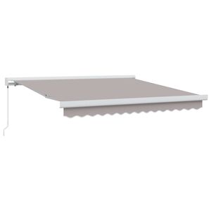 vidaXL Auvent R&eacute;tractable Gris clair 300 x 250 cm Tissu et M&eacute;tal