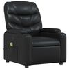 vidaXL Fauteuil de massage inclinable Noir Similicuir