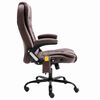 vidaXL Chaise de bureau de massage marron fonc&eacute; similicuir daim