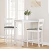 vidaXL Tabourets de bar avec coussins 2 pcs blanc bois massif d'hévéa