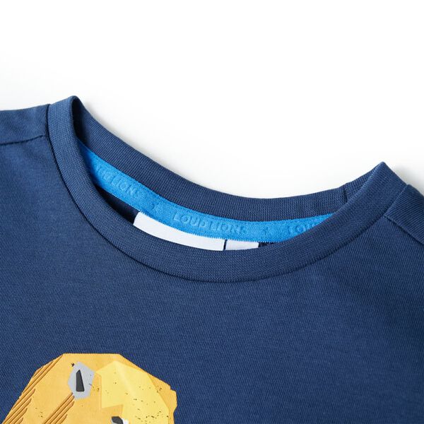 T-shirt pour enfants bleu fonc&eacute; 140