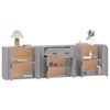 vidaXL Buffets 3 pcs Sonoma gris Bois d'ing&eacute;nierie