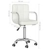 vidaXL Chaises pivotantes &agrave; manger lot de 4 blanc similicuir