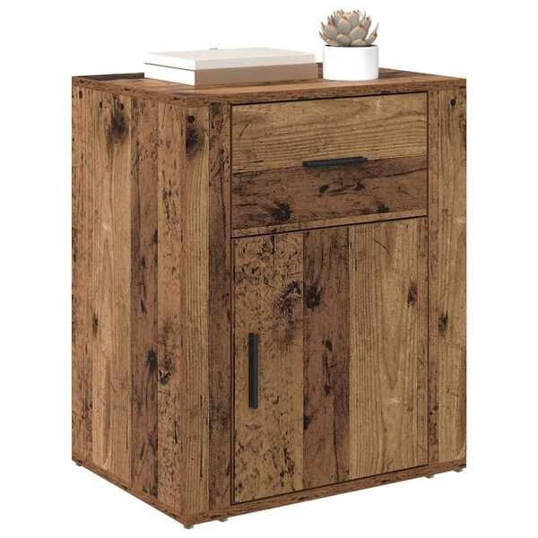 vidaXL Cabinet de chevet Bois ancien 35 x 50 x 60 cm Bois d'ing&eacute;nierie