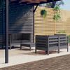vidaXL Salon de jardin 5 pcs avec coussins anthracite bois de pin