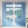 vidaXL Rideaux en voile avec boucles 2 pcs bleu royal 140x245 cm