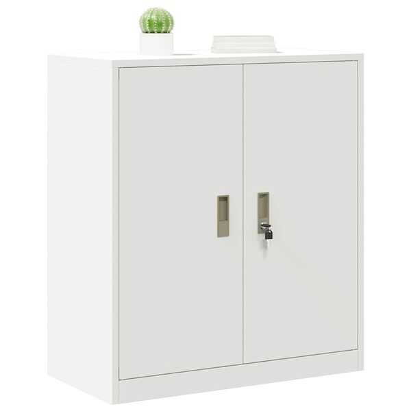 vidaXL Armoire de rangement Blanc 80 x 40 x 90 cm Acier