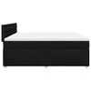vidaXL Sommier &agrave; lattes de lit avec matelas Noir 200x200 cm Tissu