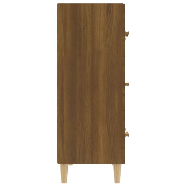 vidaXL Buffet Chêne marron 70x34x90 cm Bois d'ingénierie