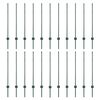 vidaXL Poteaux de clôture 22 pcs Vert 140 cm Acier