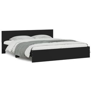 vidaXL Cadre de lit sans matelas noir 160x200 cm