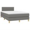 vidaXL Sommier &agrave; lattes de lit avec matelas gris fonc&eacute; 120x190cm tissu