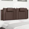 vidaXL Coussin de t&ecirc;te de lit Viana marron 140 cm similicuir