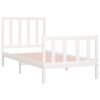 vidaXL Cadre de lit sans matelas blanc 75x190 cm bois massif