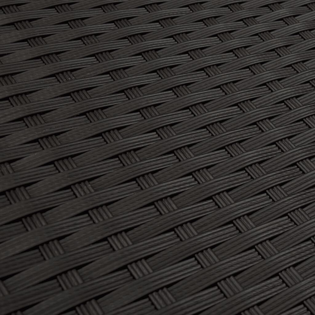 vidaXL Salon de jardin 12 pcs avec coussins noir résine tressée