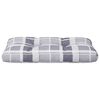 vidaXL Coussin de palette motif à carreaux gris 80x40x12 cm tissu