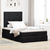 vidaXL Cadre de lit ottoman avec matelas noir 120x190 cm velours