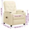 vidaXL Fauteuil de massage &eacute;lectrique Cr&egrave;me Similicuir