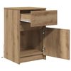 vidaXL Armoire de chevet LED 2 pcs ch&ecirc;ne artisanal 38 x 34 x 61 cm