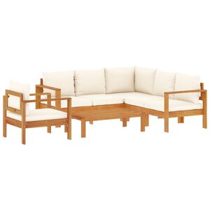 vidaXL Salon de jardin avec coussins 5 pcs Bois d'acacia solide