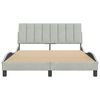 vidaXL Cadre de lit sans matelas Hanko gris clair 140x200 cm velours