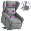 vidaXL Fauteuil de massage inclinable Gris clair Tissu