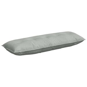 vidaXL Coussin de Dos Gris clair 140 x 50 cm Tissu en velours c&ocirc;tel&eacute;
