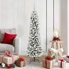 vidaXL Sapin de No&euml;l artificiel Blanc 150 cm PVC, m&eacute;tal et plastique