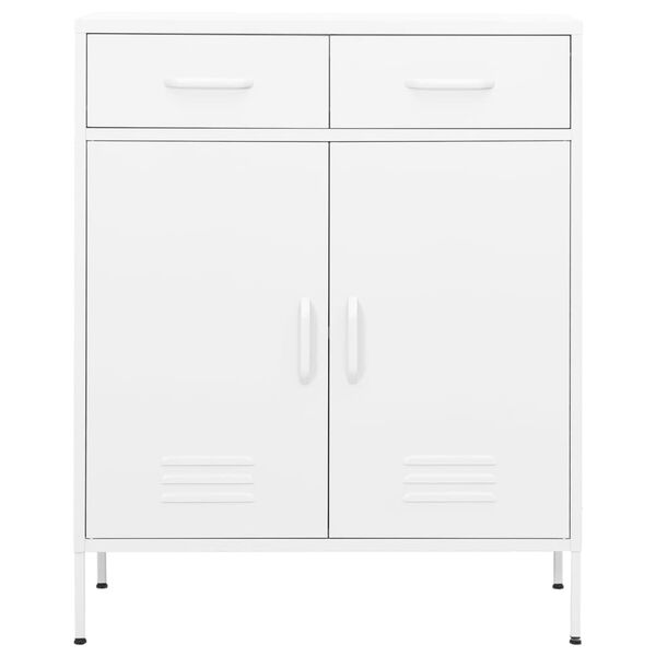 vidaXL Armoire de rangement Blanc 80x35x101,5 cm Acier
