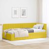 vidaXL Cadre de lit d'angle Jaune 90 cm x 190 cm Velours