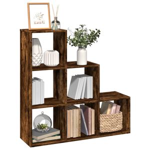 vidaXL &Eacute;tag&egrave;re s&eacute;paratrice de pi&egrave;ce &agrave; 3 niveaux ch&ecirc;ne fum&eacute; 99x29x99 cm