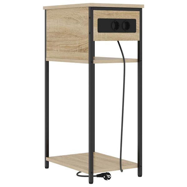 vidaXL Cabinet de chevet Ch&ecirc;ne Sonoma 41 x 28 x 76 cm