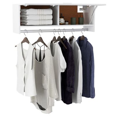 vidaXL Garde-robe blanc 100x32,5x35 cm bois d'ingénierie