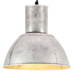 vidaXL Lampe suspendue 25 W Argent&eacute; Rond 28,5 cm E27